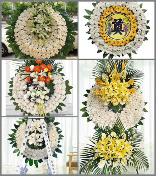 广东江门市新会区睦洲镇牛古田村花圈速递